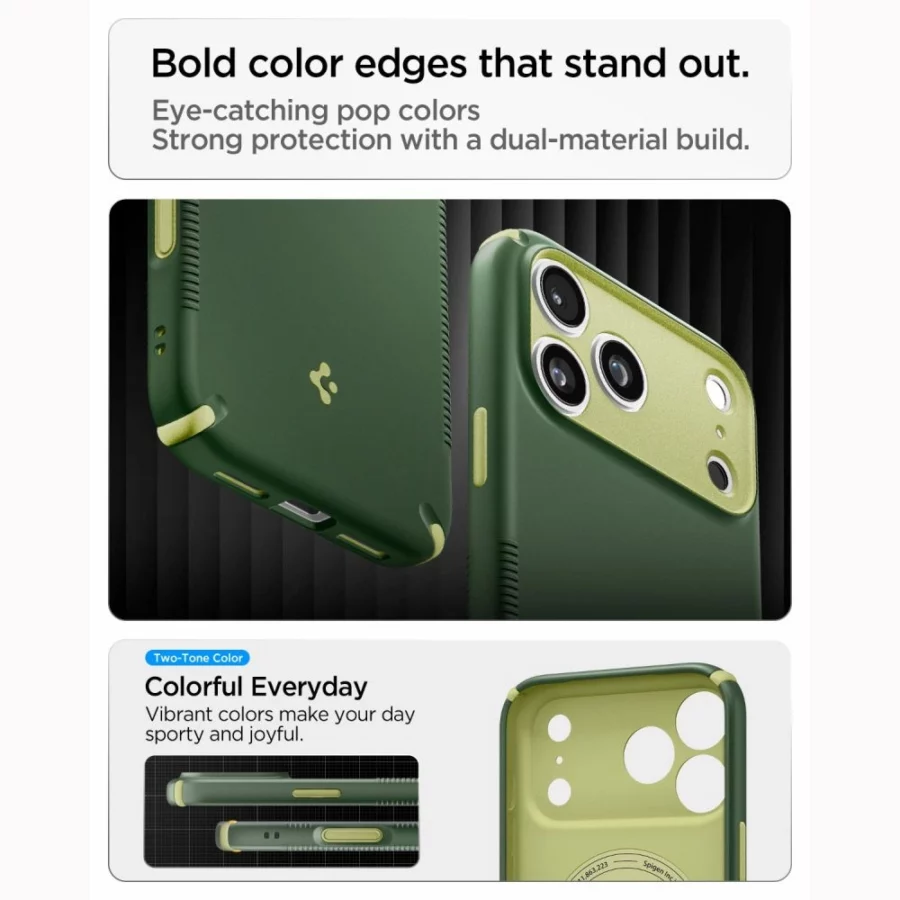 Etui Spigen Nano Pop MagSafe na iPhone 18 Pro Max / 17 Pro Max - zielone