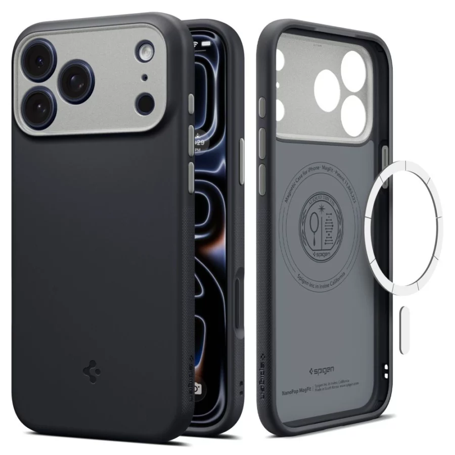 Etui Spigen Nano Pop MagSafe na iPhone 18 Pro / 17 Pro - czarne