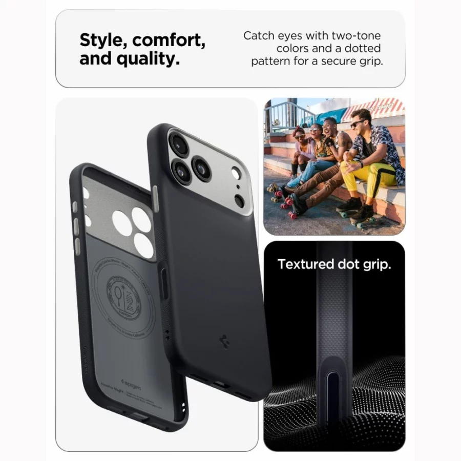 Etui Spigen Nano Pop MagSafe na iPhone 18 Pro / 17 Pro - czarne