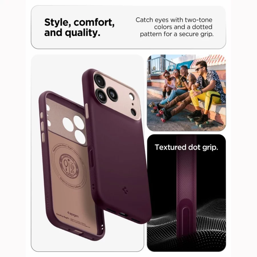 Etui Spigen Nano Pop MagSafe na iPhone 18 Pro Max / 17 Pro Max - dark cherry