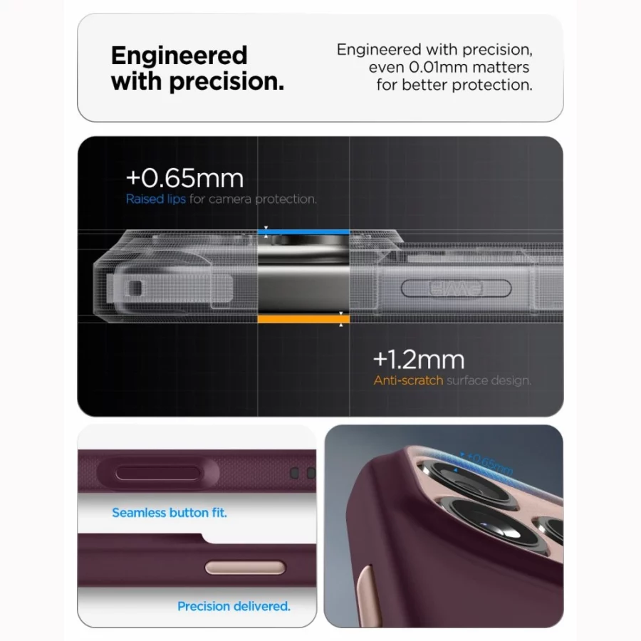 Etui Spigen Nano Pop MagSafe na iPhone 18 Pro Max / 17 Pro Max - dark cherry