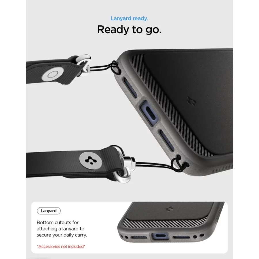 Etui Spigen Rugged Armor MagSafe na iPhone 18 Pro / 17 Pro - szare