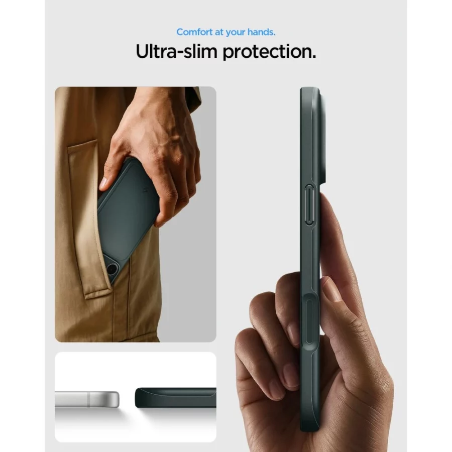Etui Spigen Thin Fit MagSafe na iPhone 18 Pro / 17 Pro - zielone