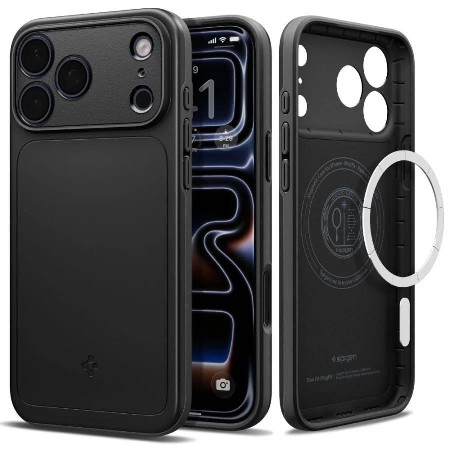 Etui Spigen Thin Fit MagSafe na iPhone 18 Pro / 17 Pro - czarne