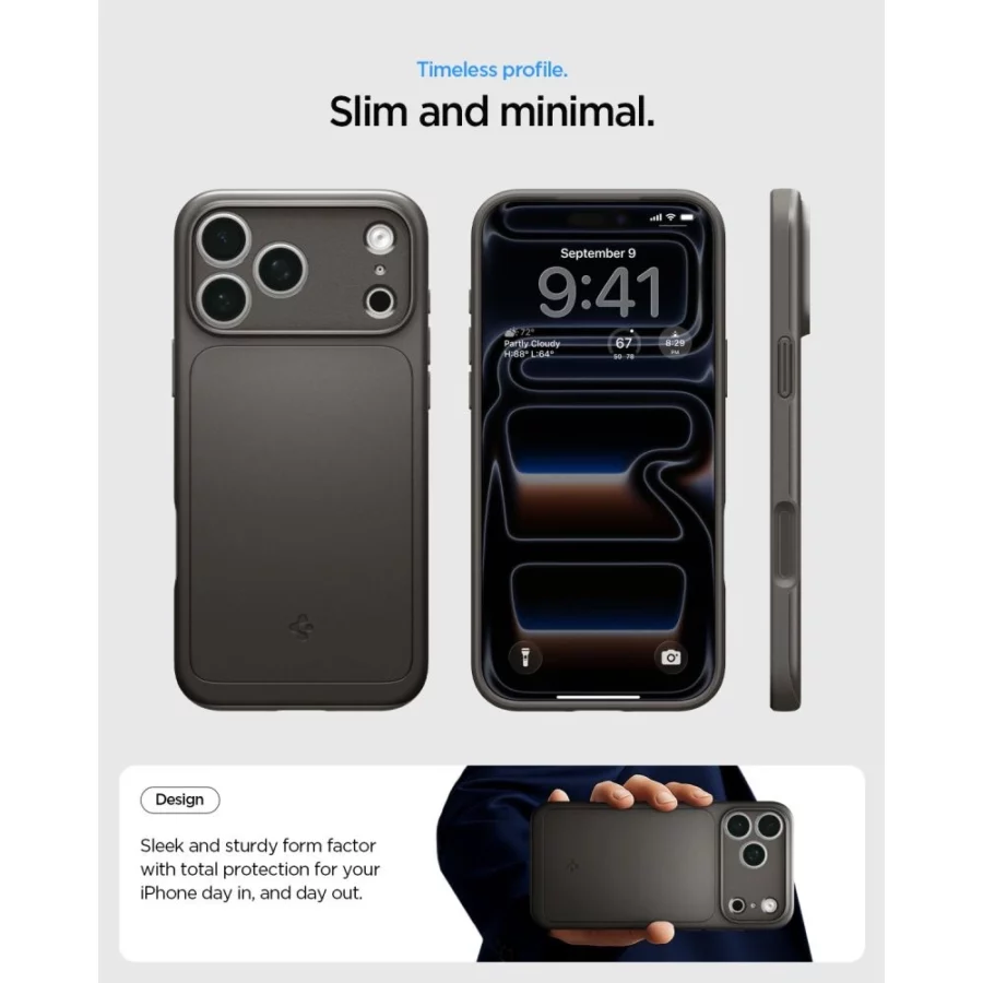 Etui Spigen Thin Fit MagSafe na iPhone 18 Pro / 17 Pro - czarne