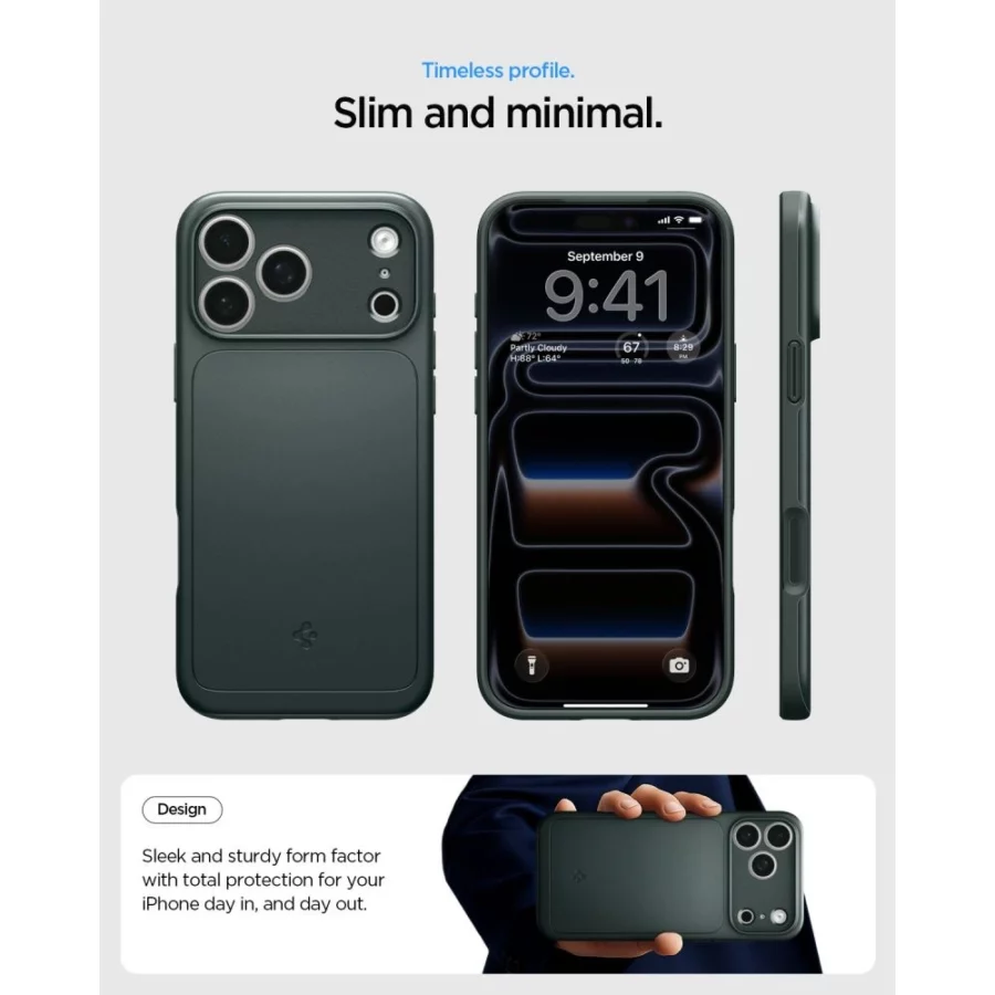 Etui Spigen Thin Fit MagSafe na iPhone 18 Pro Max / 17 Pro Max - zielone