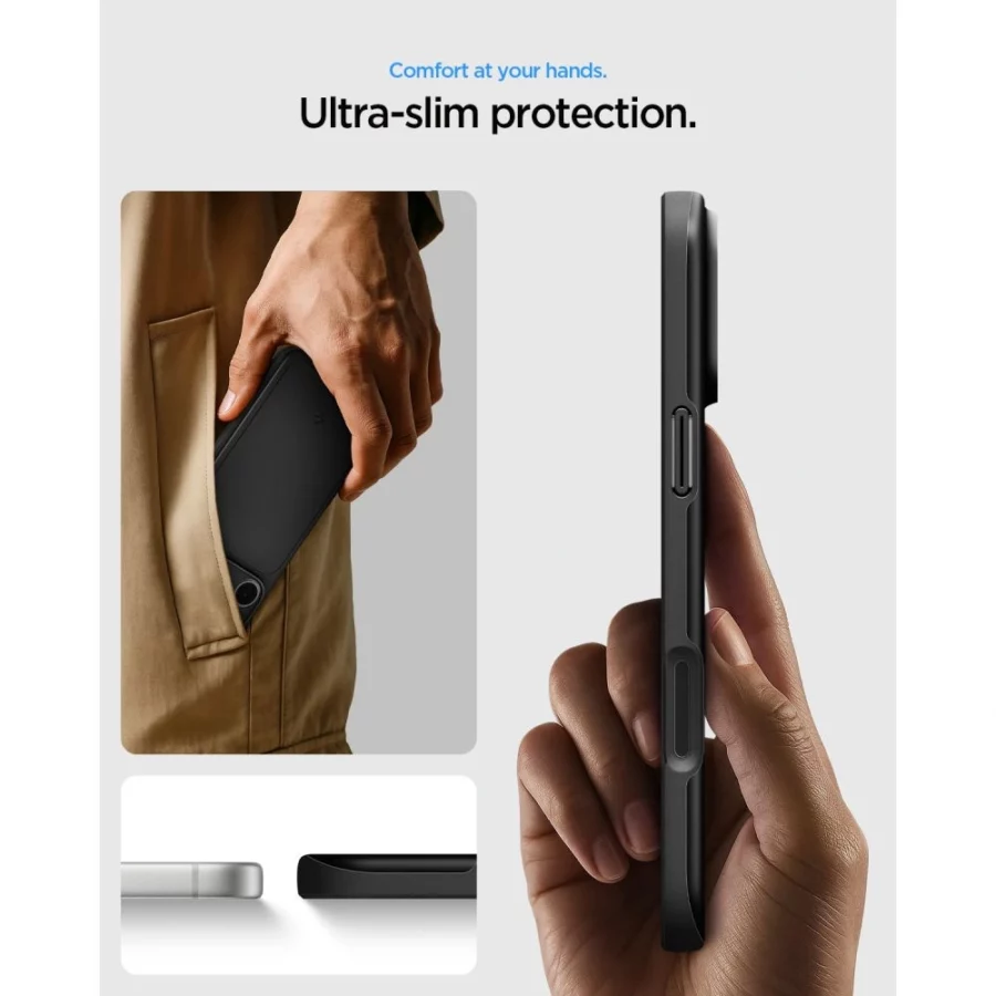 Etui Spigen Thin Fit MagSafe na iPhone 18 Pro Max / 17 Pro Max - czarne