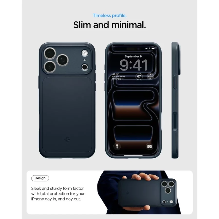 Etui Spigen Thin Fit MagSafe na iPhone 18 Pro Max / 17 Pro Max - szare