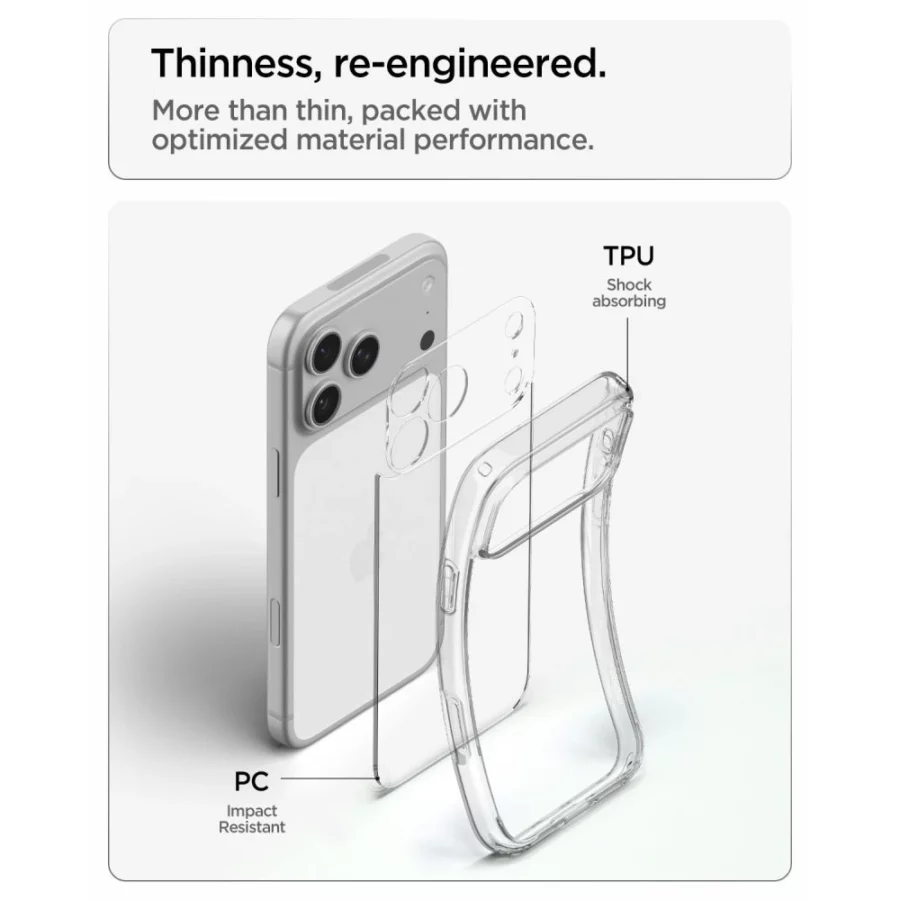 Etui Spigen Ultra Hybrid na iPhone 18 Pro / 17 Pro - przezroczyste