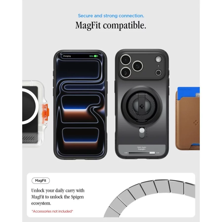 Etui Spigen Ultra Hybrid MagSafe na iPhone 18 Pro / 17 Pro - czarne