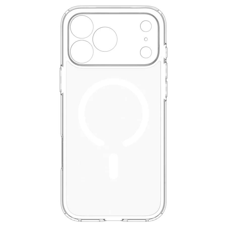 Etui Spigen Ultra Hybrid MagSafe na iPhone 18 Pro / 17 Pro - przezroczysto-białe