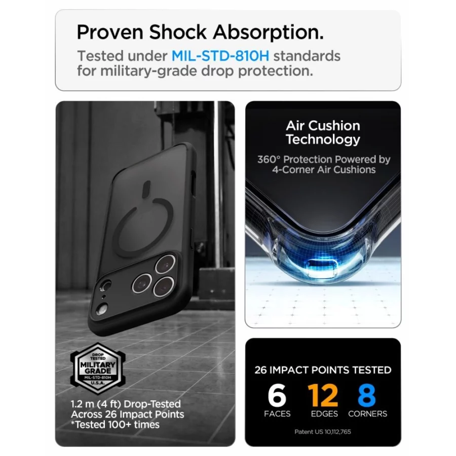 Etui Spigen Ultra Hybrid MagSafe na iPhone 18 Pro / 17 Pro - frost black