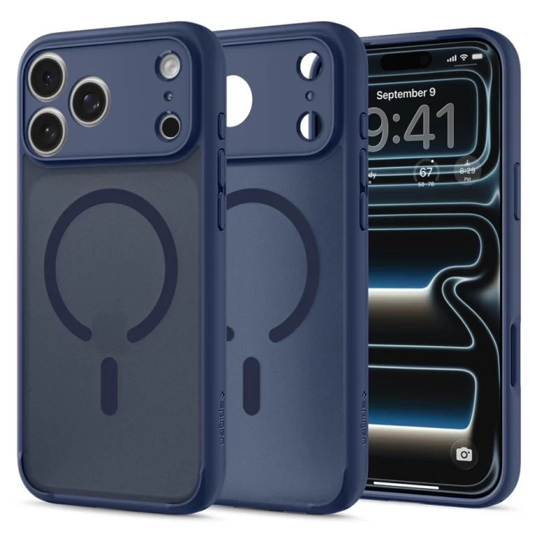 Etui Spigen Ultra Hybrid MagSafe na iPhone 18 Pro / 17 Pro - ciemnoniebieskie