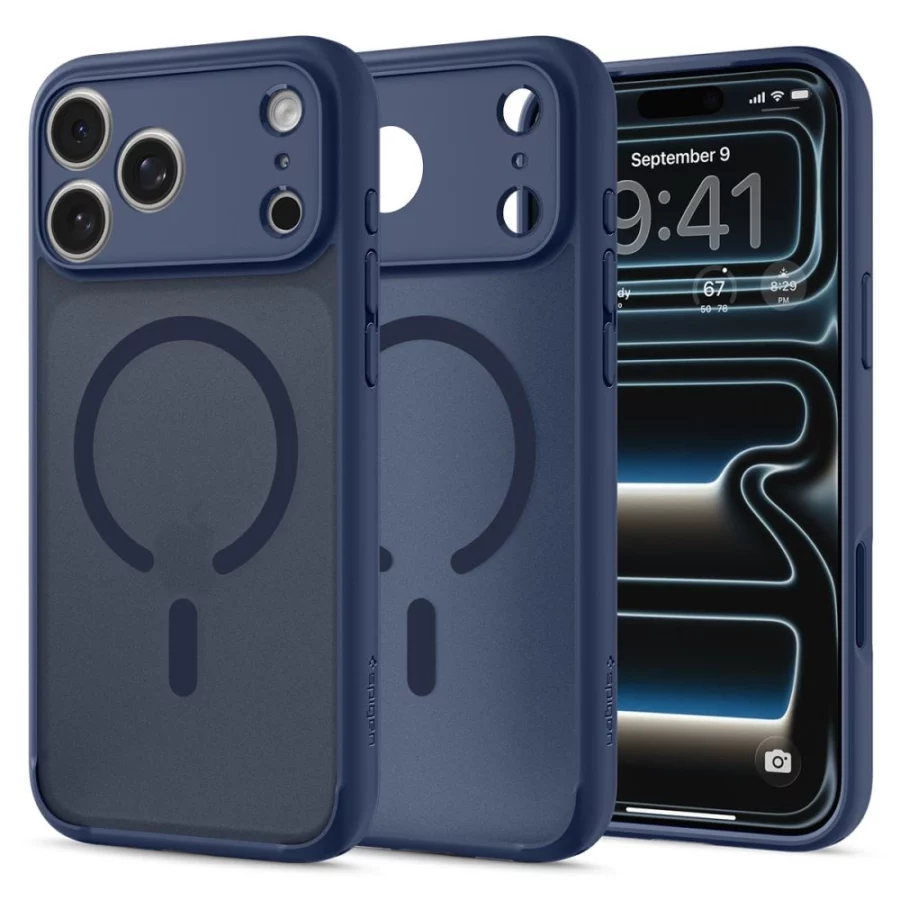 Etui Spigen Ultra Hybrid MagSafe na iPhone 18 Pro / 17 Pro - ciemnoniebieskie