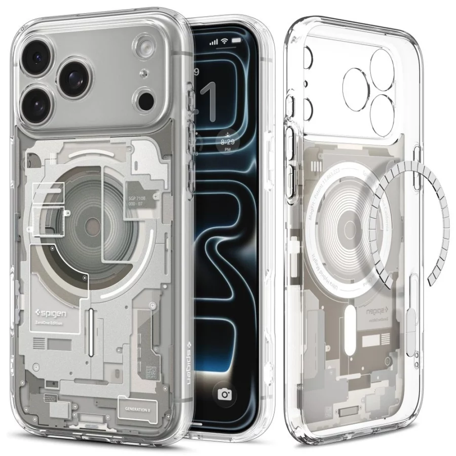 Etui Spigen Ultra Hybrid MagSafe Zero One na iPhone 18 Pro / 17 Pro - tytanowy