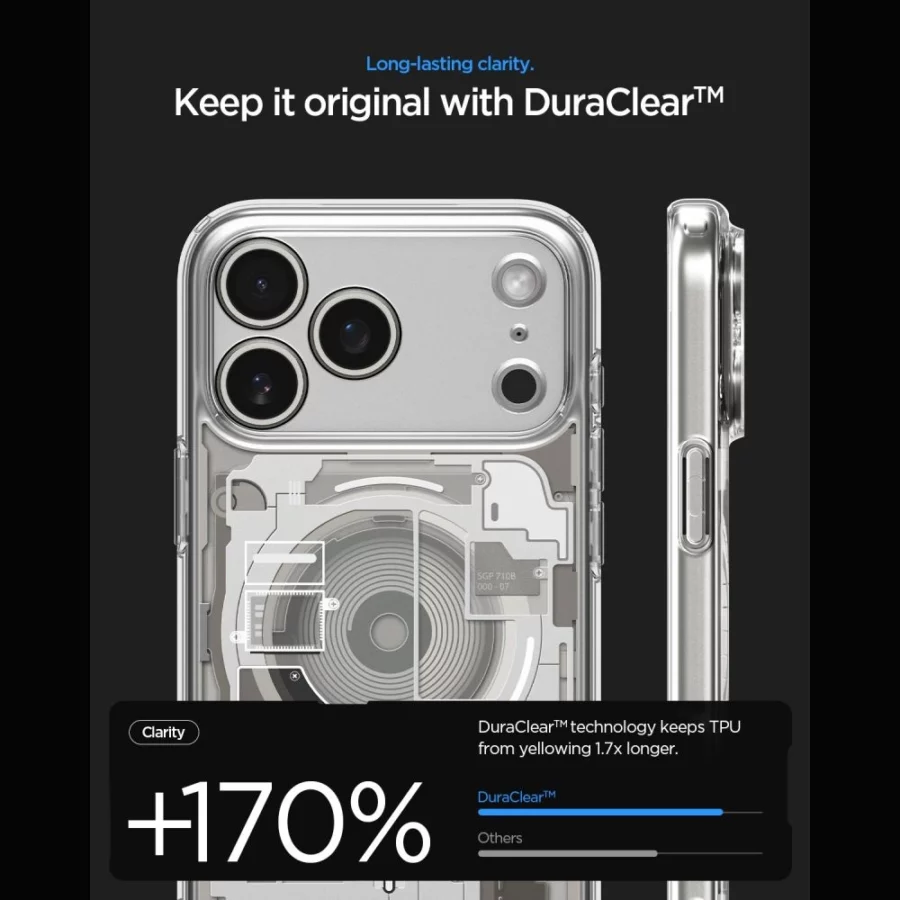Etui Spigen Ultra Hybrid MagSafe Zero One na iPhone 18 Pro / 17 Pro - tytanowy