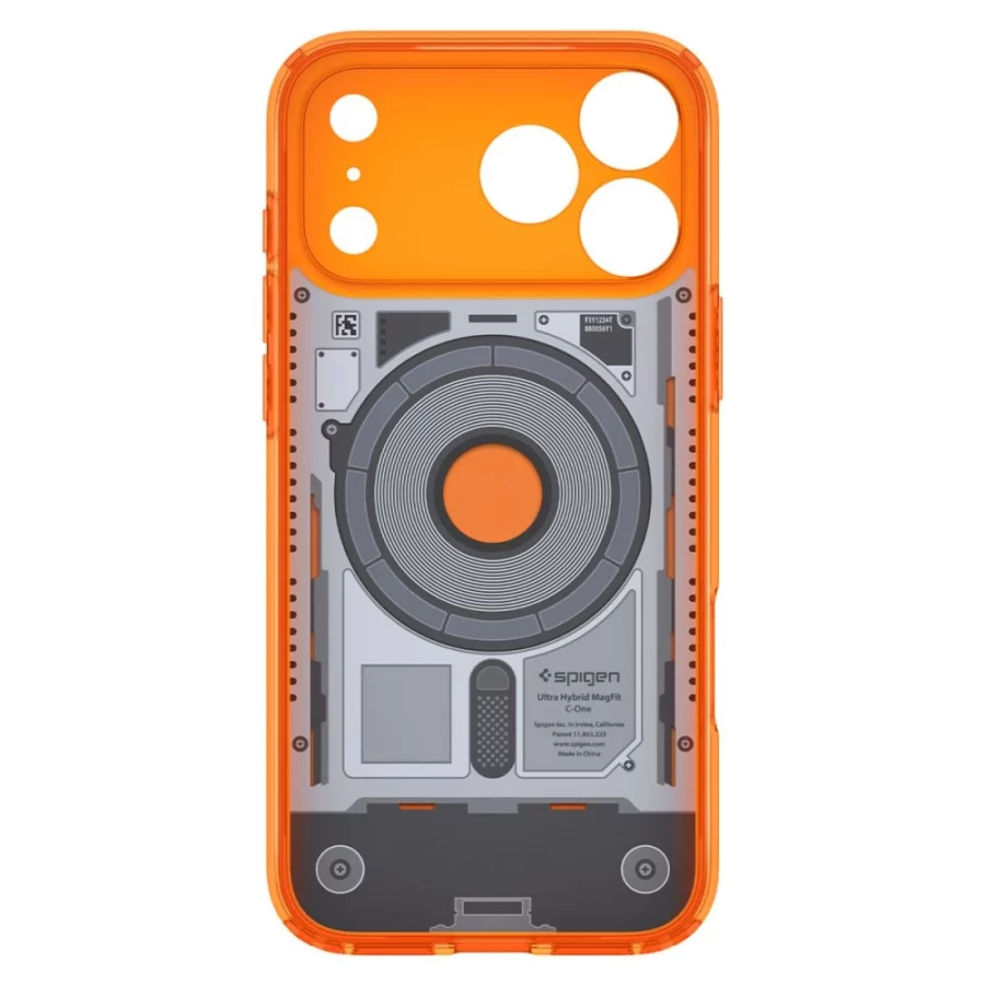 Etui Spigen Ultra Hybrid MagSafe na iPhone 18 Pro Max / 17 Pro Max - pomarańczowe