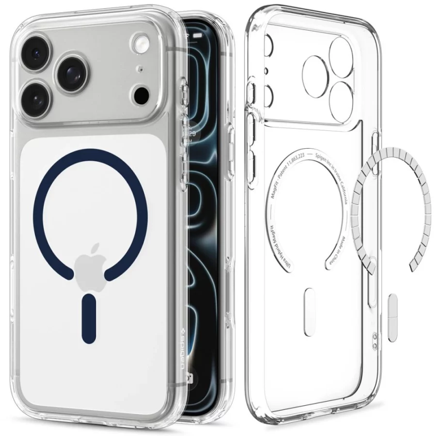 Etui Spigen Ultra Hybrid MagSafe na iPhone 18 Pro Max / 17 Pro Max - przezroczysto-granatowe