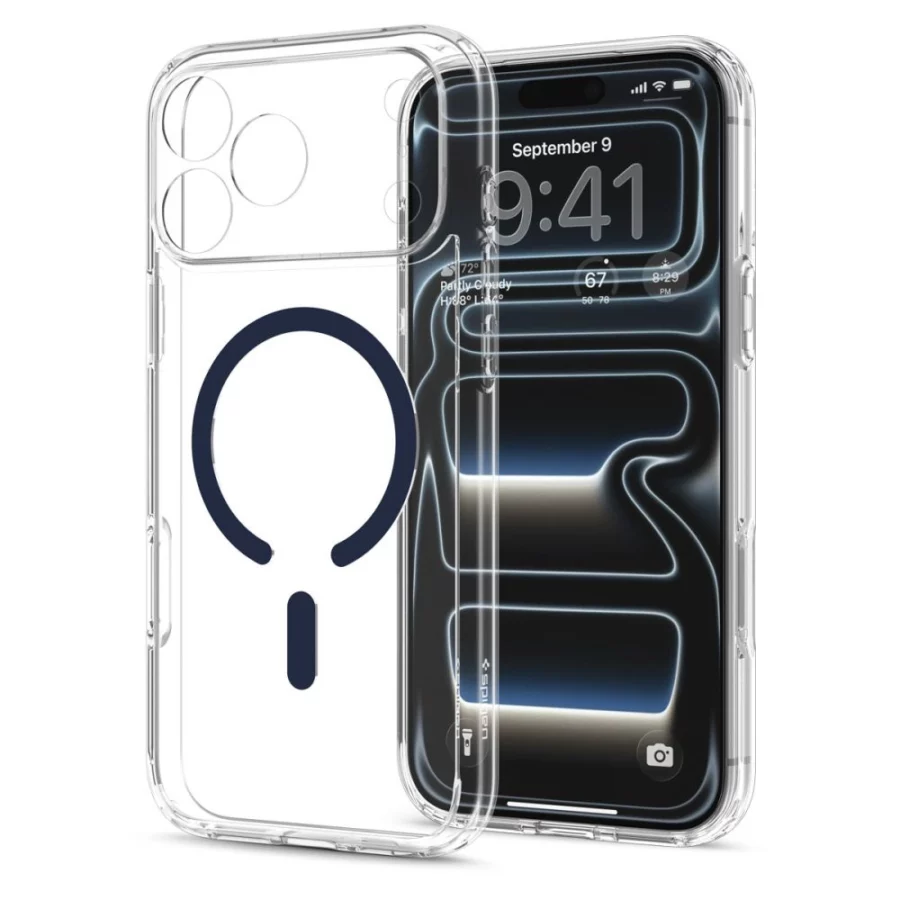 Etui Spigen Ultra Hybrid MagSafe na iPhone 18 Pro Max / 17 Pro Max - przezroczysto-granatowe