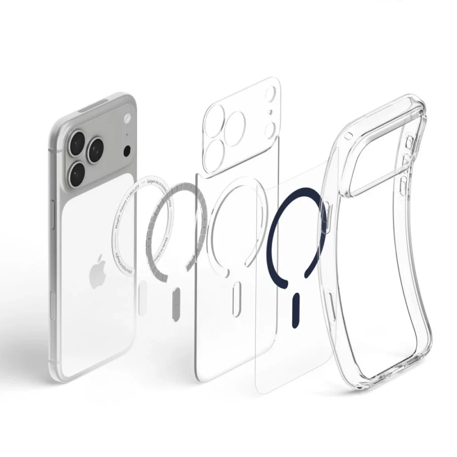 Etui Spigen Ultra Hybrid MagSafe na iPhone 18 Pro Max / 17 Pro Max - przezroczysto-granatowe