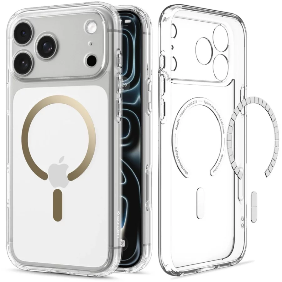 Etui Spigen Ultra Hybrid MagSafe na iPhone 18 Pro Max / 17 Pro Max - przezroczysto-złote