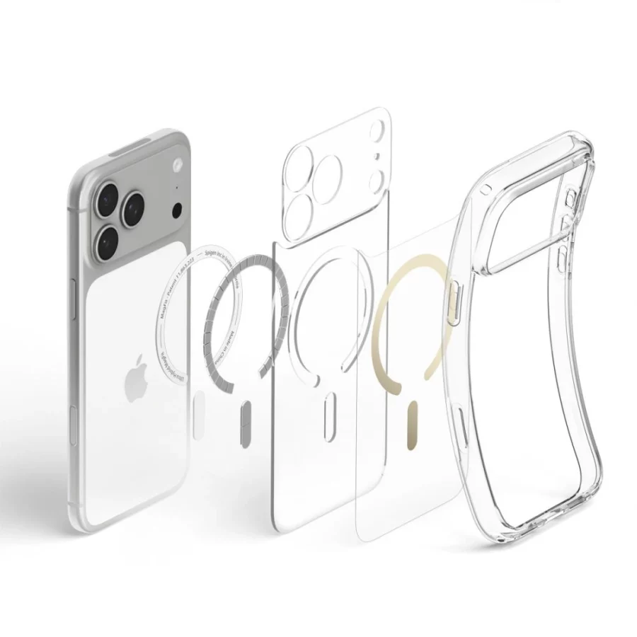 Etui Spigen Ultra Hybrid MagSafe na iPhone 18 Pro Max / 17 Pro Max - przezroczysto-złote
