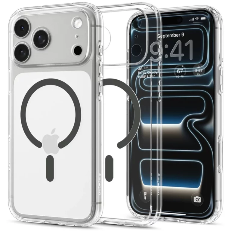 Etui Spigen Ultra Hybrid MagSafe na iPhone 18 Pro Max / 17 Pro Max - przezroczysto-grafitowe