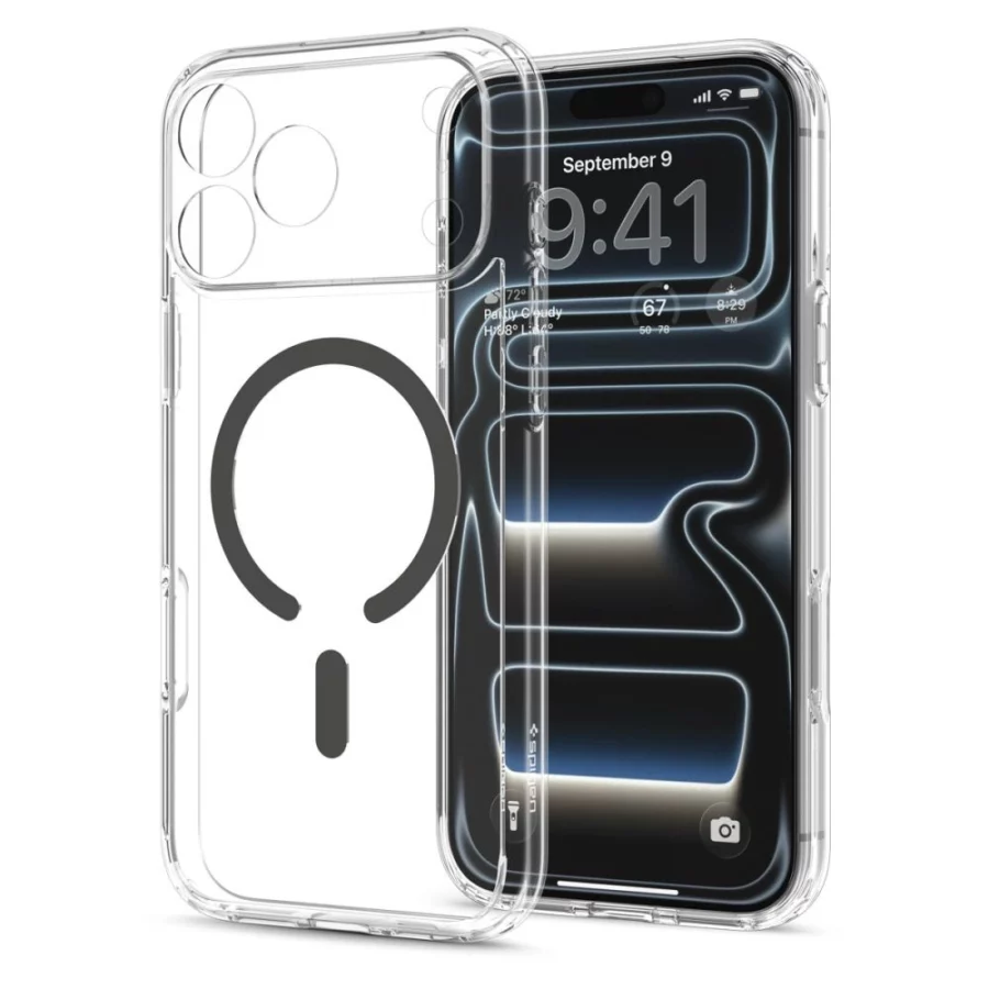 Etui Spigen Ultra Hybrid MagSafe na iPhone 18 Pro Max / 17 Pro Max - przezroczysto-grafitowe