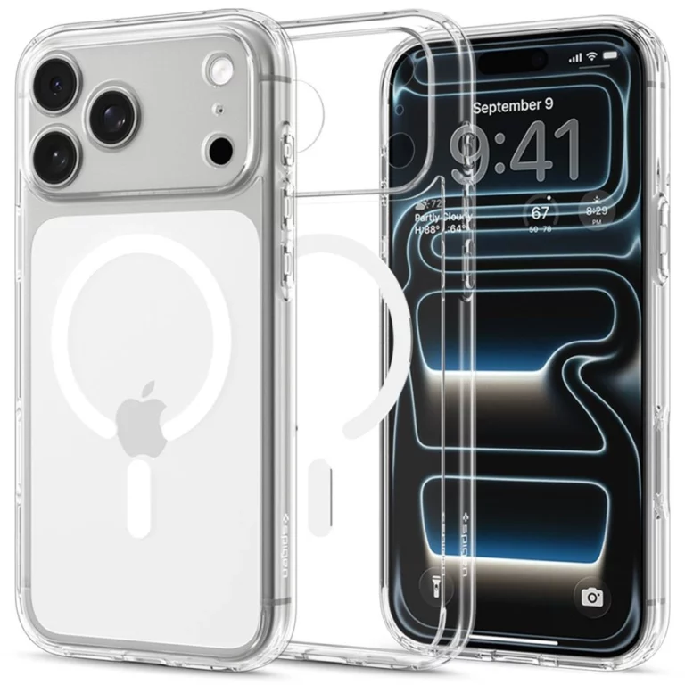 Etui Spigen Ultra Hybrid MagSafe na iPhone 18 Pro Max / 17 Pro Max - przezroczysto-białe