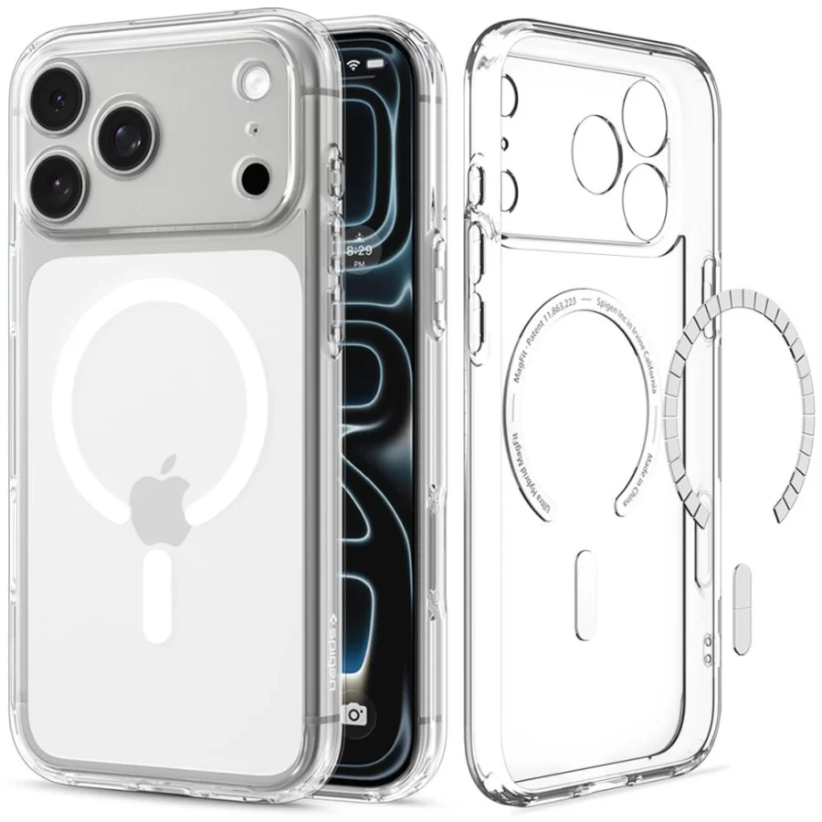 Etui Spigen Ultra Hybrid MagSafe na iPhone 18 Pro Max / 17 Pro Max - przezroczysto-białe