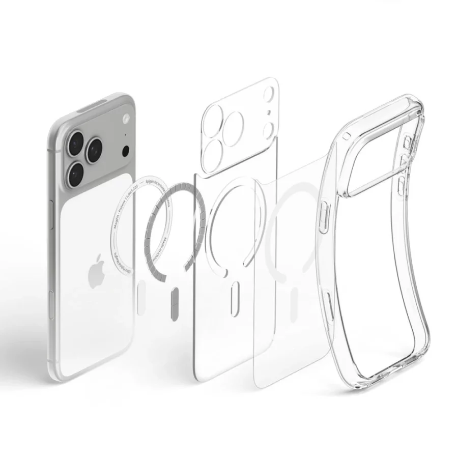 Etui Spigen Ultra Hybrid MagSafe na iPhone 18 Pro Max / 17 Pro Max - przezroczysto-białe