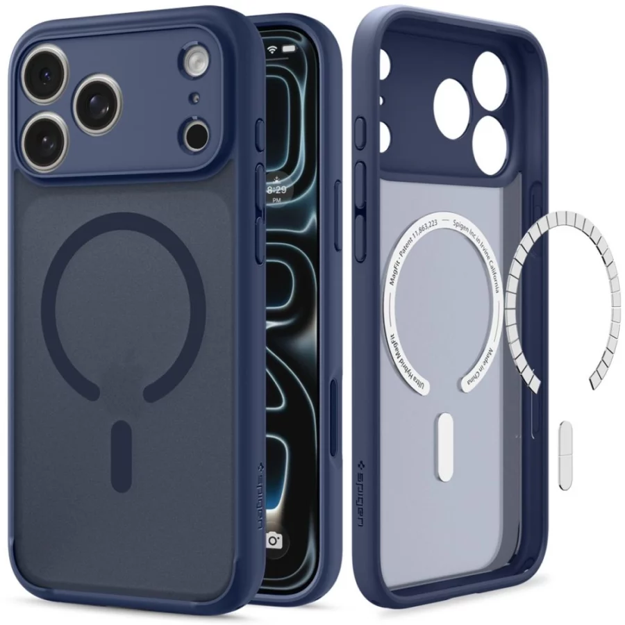 Etui Spigen Ultra Hybrid MagSafe na iPhone 18 Pro Max / 17 Pro Max - ciemnoniebieskie