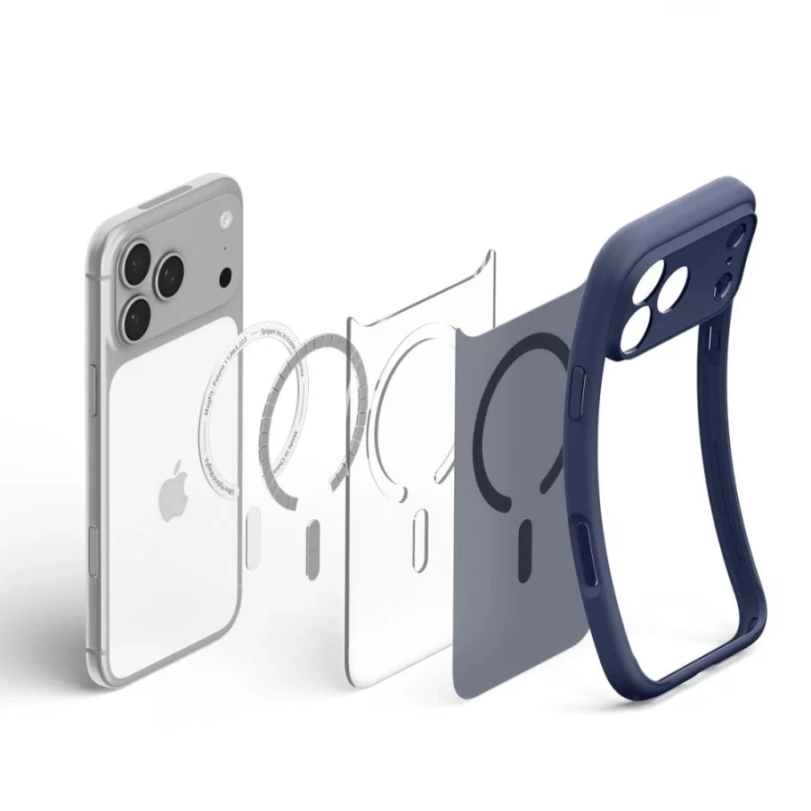 Etui Spigen Ultra Hybrid MagSafe na iPhone 18 Pro Max / 17 Pro Max - ciemnoniebieskie