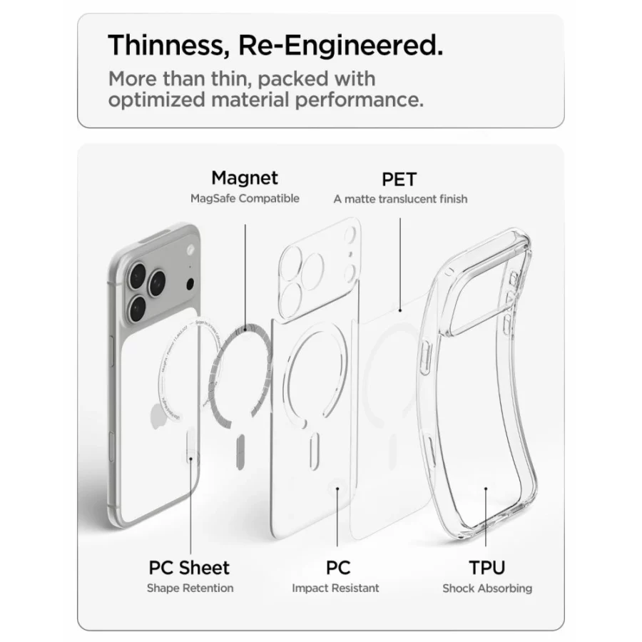 Etui Spigen Ultra Hybrid MagSafe na iPhone 18 Pro Max / 17 Pro Max - frost white