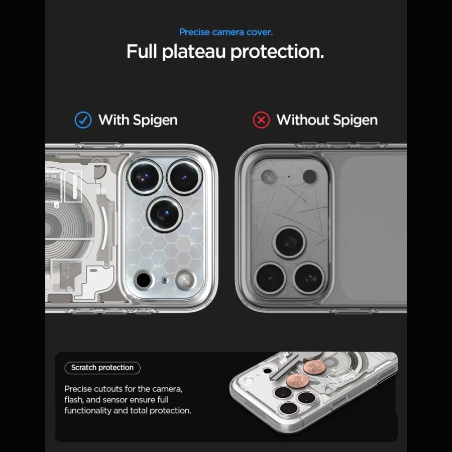 Etui Spigen Ultra Hybrid MagSafe Zero One na iPhone 18 Pro Max / 17 Pro Max - tytanowe