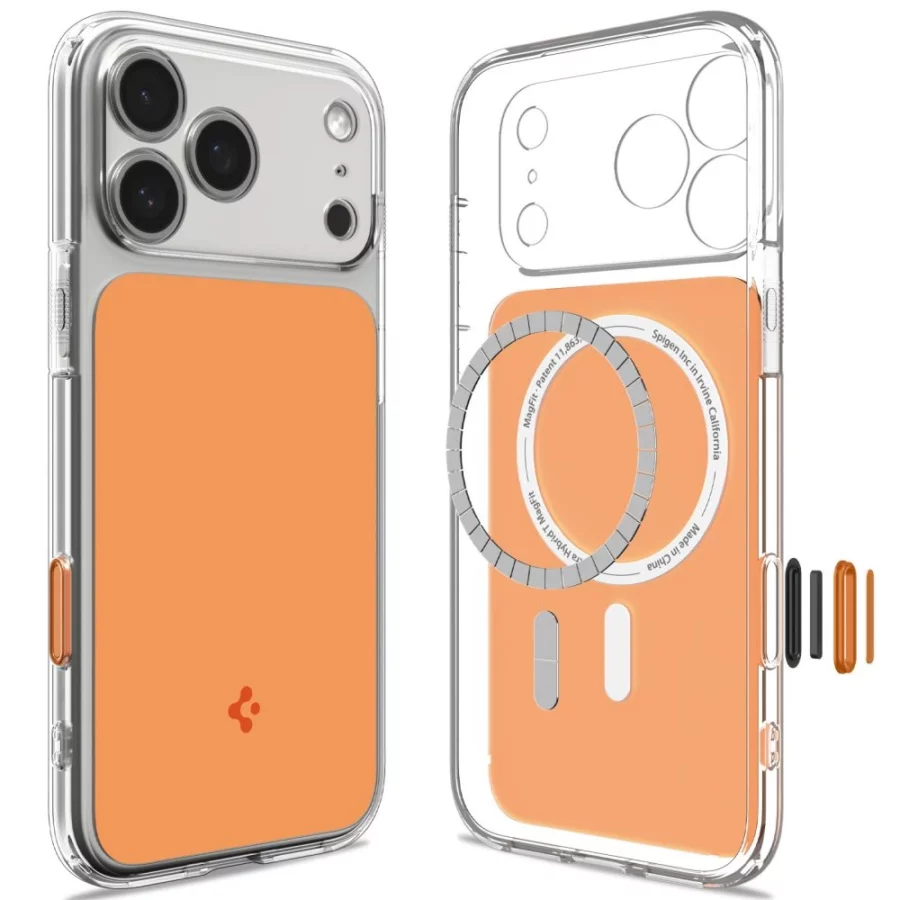 Etui Spigen Ultra Hybrid MagSafe na iPhone 18 Pro / 17 Pro - pomarańczowe