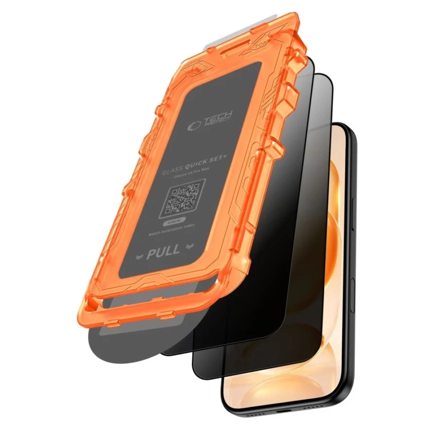 Szkło prywatyzujące Tech-Protect Quick Set Spy+ 2-Pack na iPhone 18 Pro Max