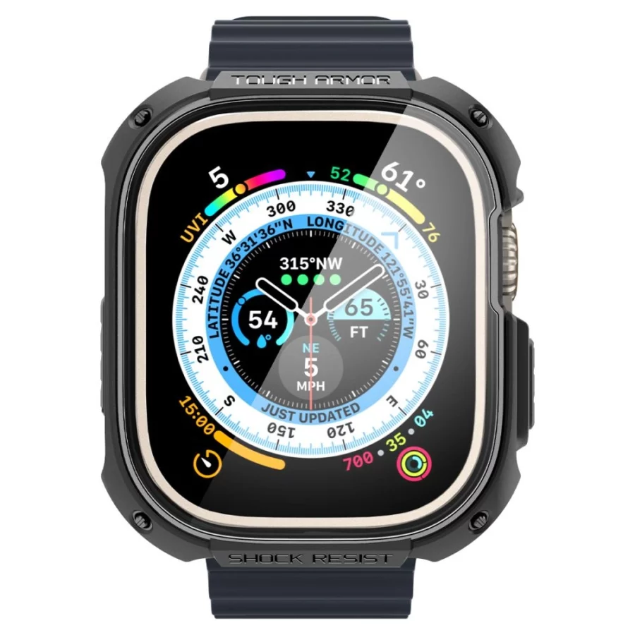 Etui Spigen Tough Armor na Apple Watch Ultra 49 mm - czarne