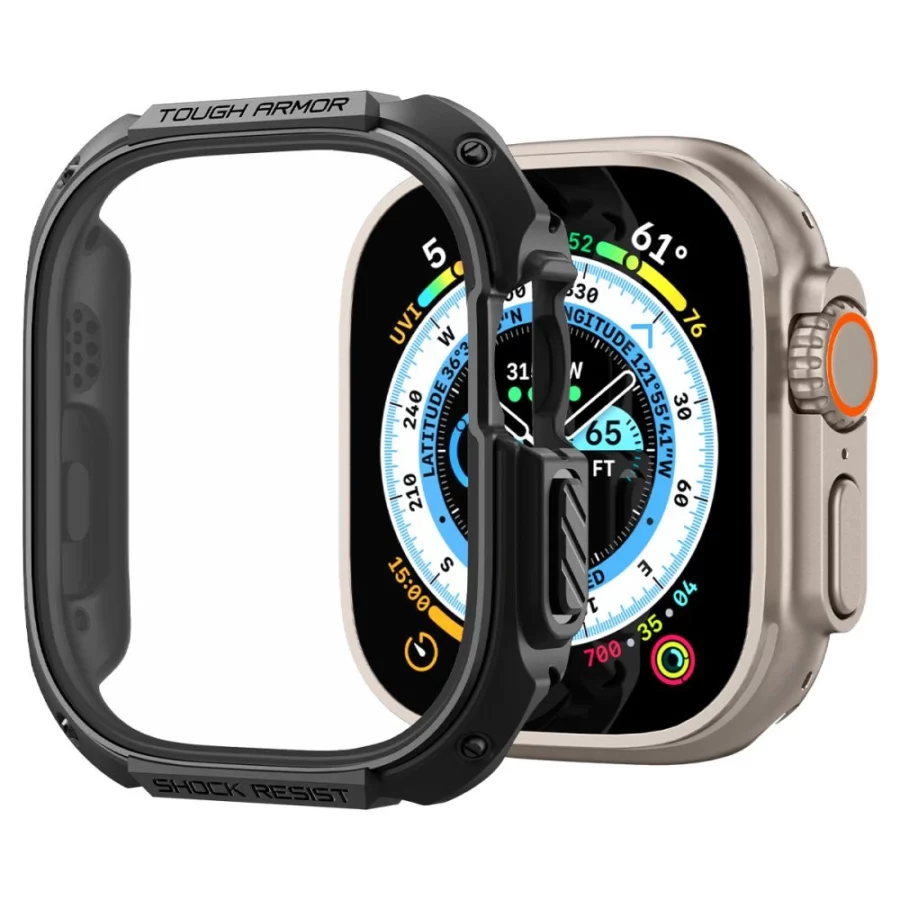 Etui Spigen Tough Armor na Apple Watch Ultra 49 mm - czarne