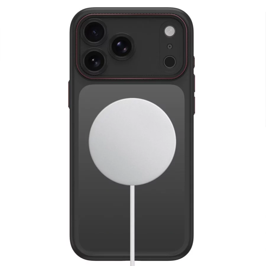 Etui Tech-Protect MagCam MagSafe na iPhone 18 Pro / 17 Pro - czarno-czerwone matowe