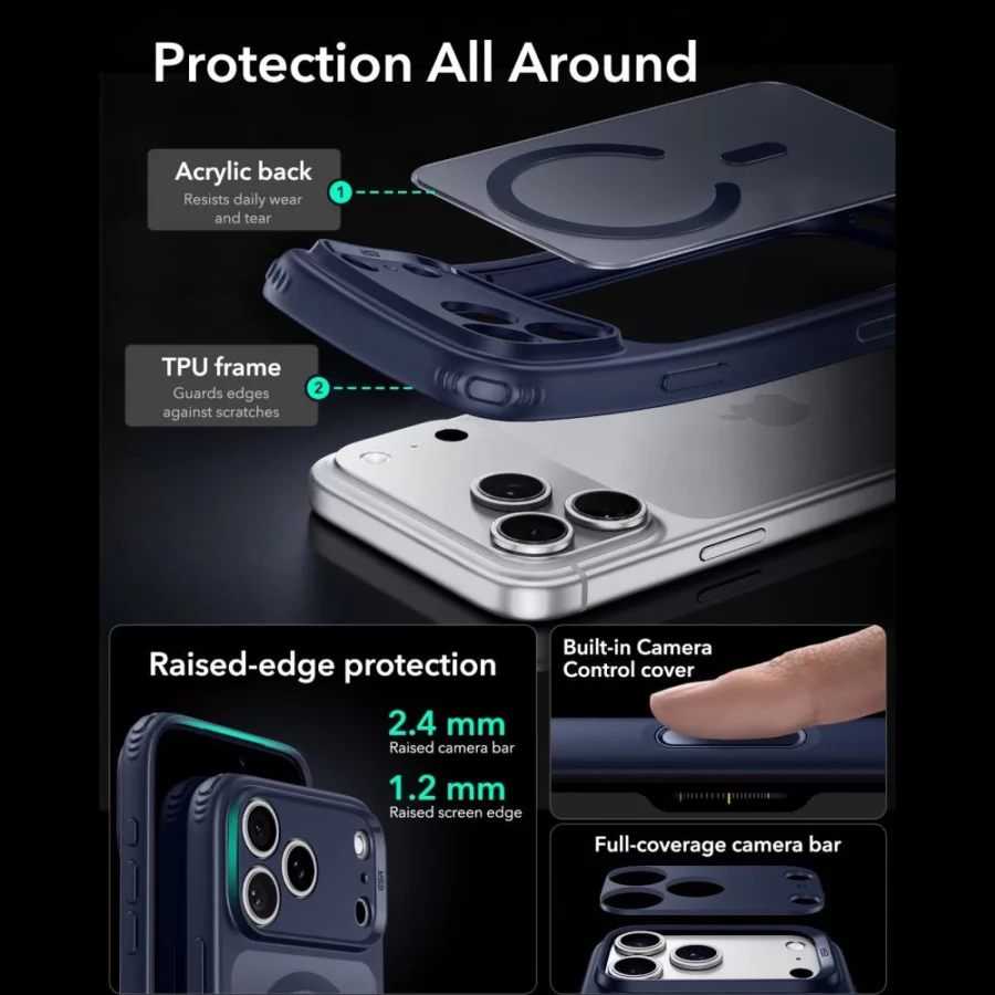 Etui ESR Classic Hybrid MagSafe na iPhone 18 Pro Max / 17 Pro Max - frosted blue