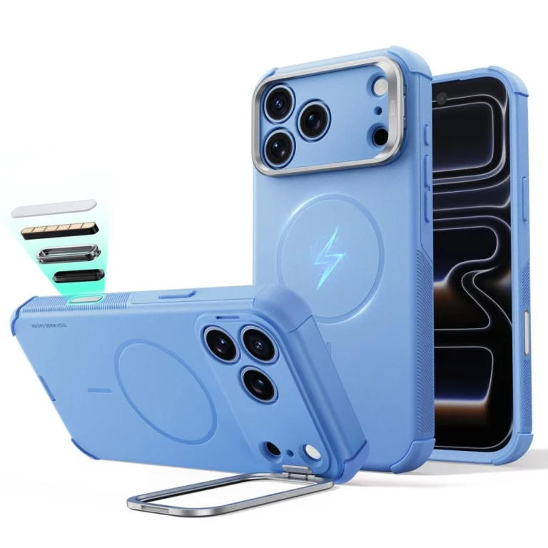 Etui ESR Cyber Tough Kickstand MagSafe na iPhone 18 Pro Max / 17 Pro Max - jasnoniebieskie