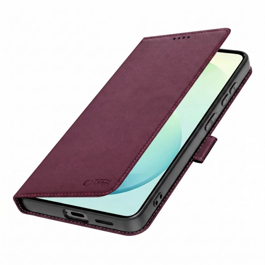 Etui Tech-Protect Wallet na Samsung Galaxy S26 FE - bordowe