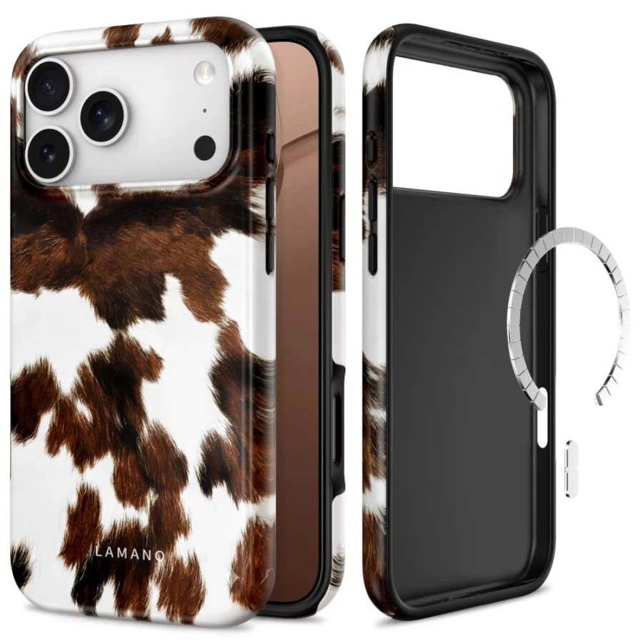 Etui Tech-Protect Lamano MagSafe na iPhone 18 Pro Max / 17 Pro - brązowo-białe