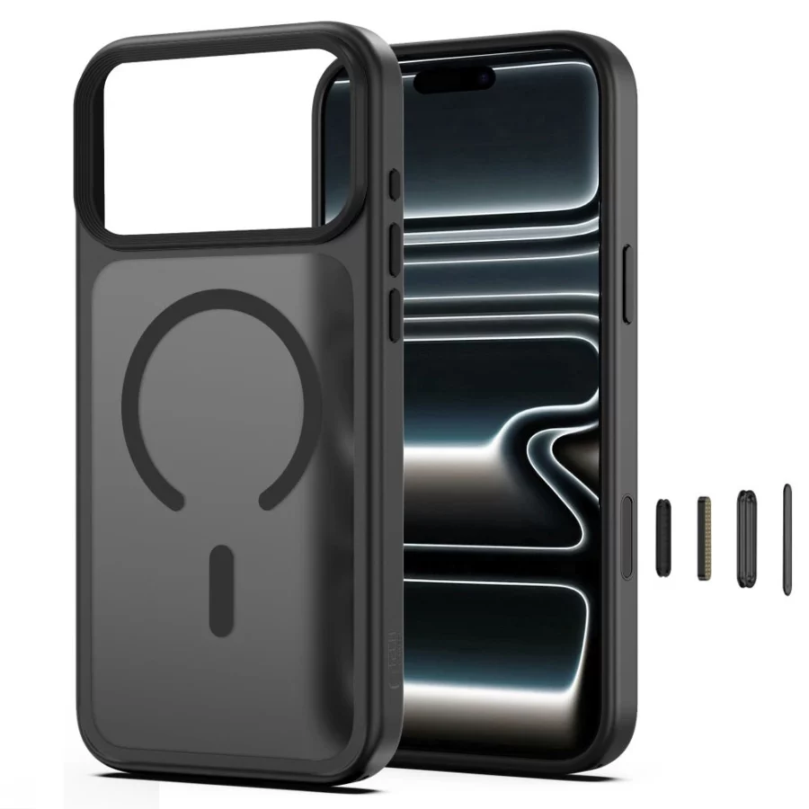 Etui Tech-Protect Magmat Magsafe CC na iPhone 18 Pro Max / 17 Pro Max - czarne matowe