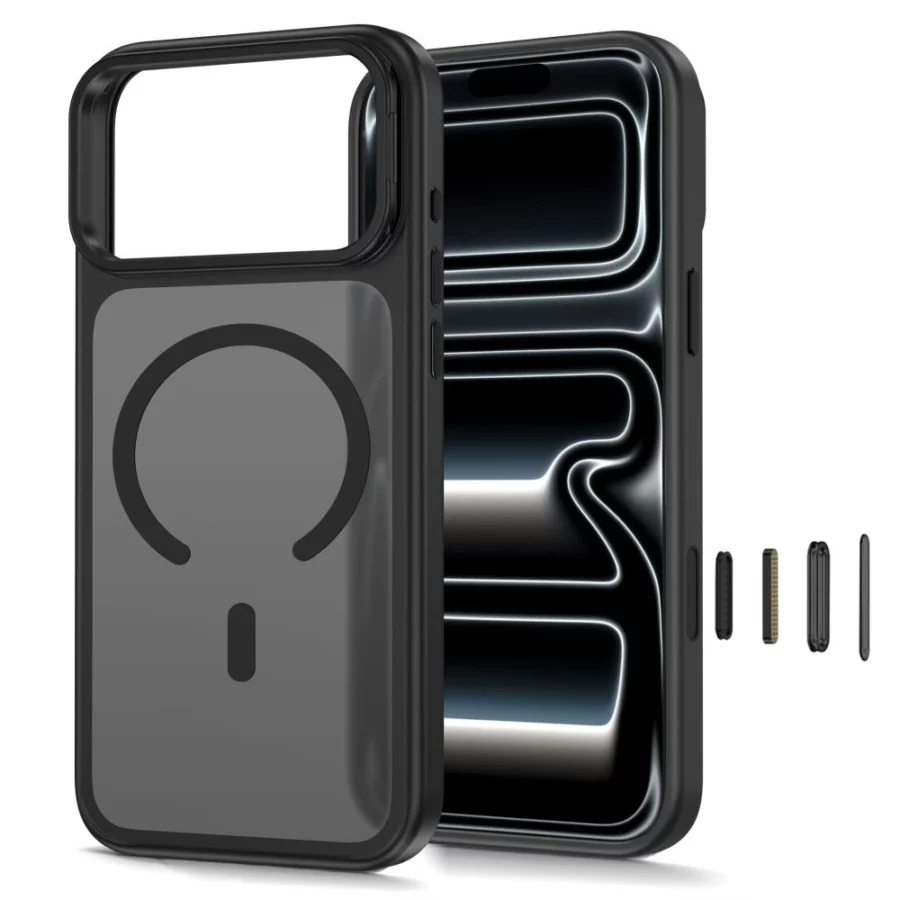 Etui Tech-Protect MagStand MagSafe CC na iPhone 18 Pro Max / 17 Pro Max - czarne matowe