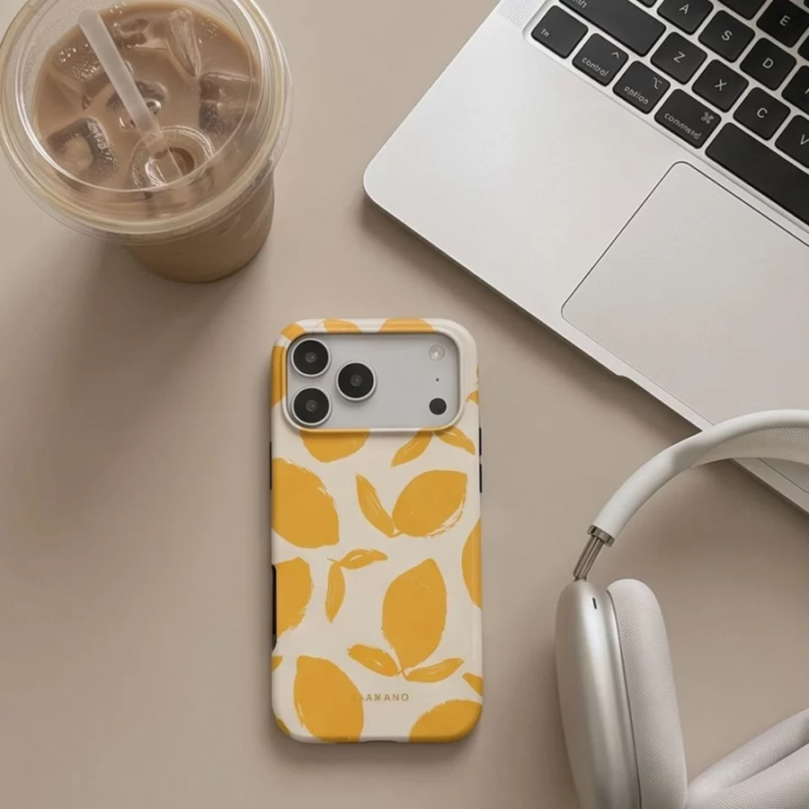 Etui Tech-Protect Lamano MagSafe na iPhone 18 Pro / 17 Pro - żółto-białe