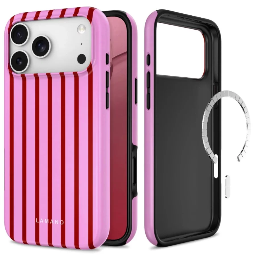 Etui Tech-Protect Lamano MagSafe na iPhone 18 Pro Max / 17 Pro Max - różowo-czerwone