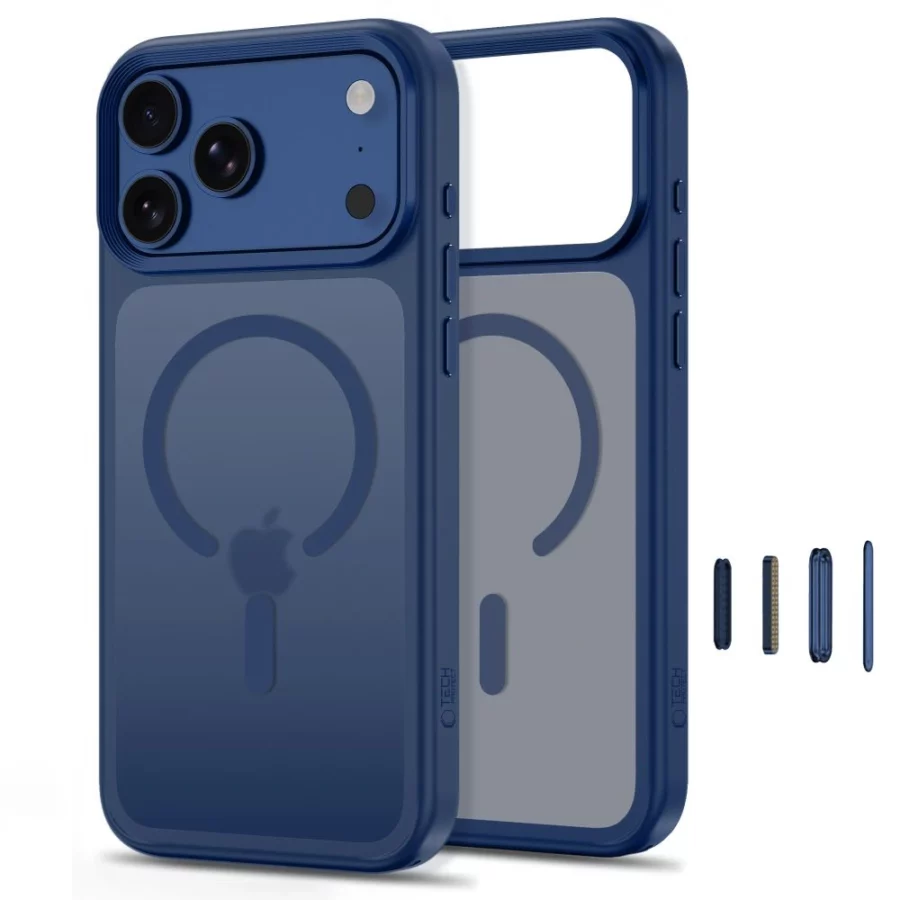 Etui Tech-Protect Magmat Magsafe CC na iPhone 18 Pro / 17 Pro - granatowe matowe