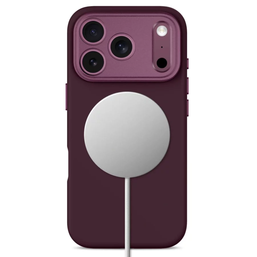 Etui Tech-Protect Uniq MagSafe CC na iPhone 18 Pro / 17 Pro - burgundowe
